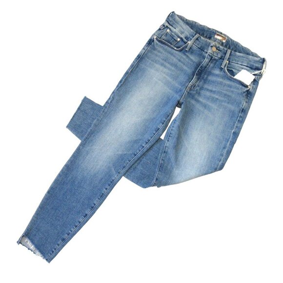 Mother The Looker Ankle Step Fray in Exposed Secret Sister Skinny Jeans 28 - Picture 1 of 11